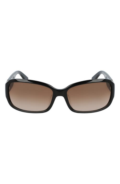 Ferragamo Salvatore  Special Fit Sunglasses In Black/grey Gradient