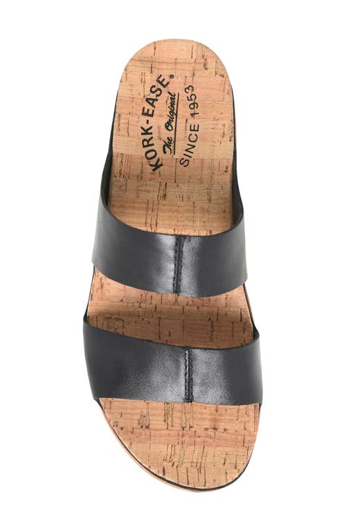 Kork-ease Tutsi Slide Sandal In Black Leather