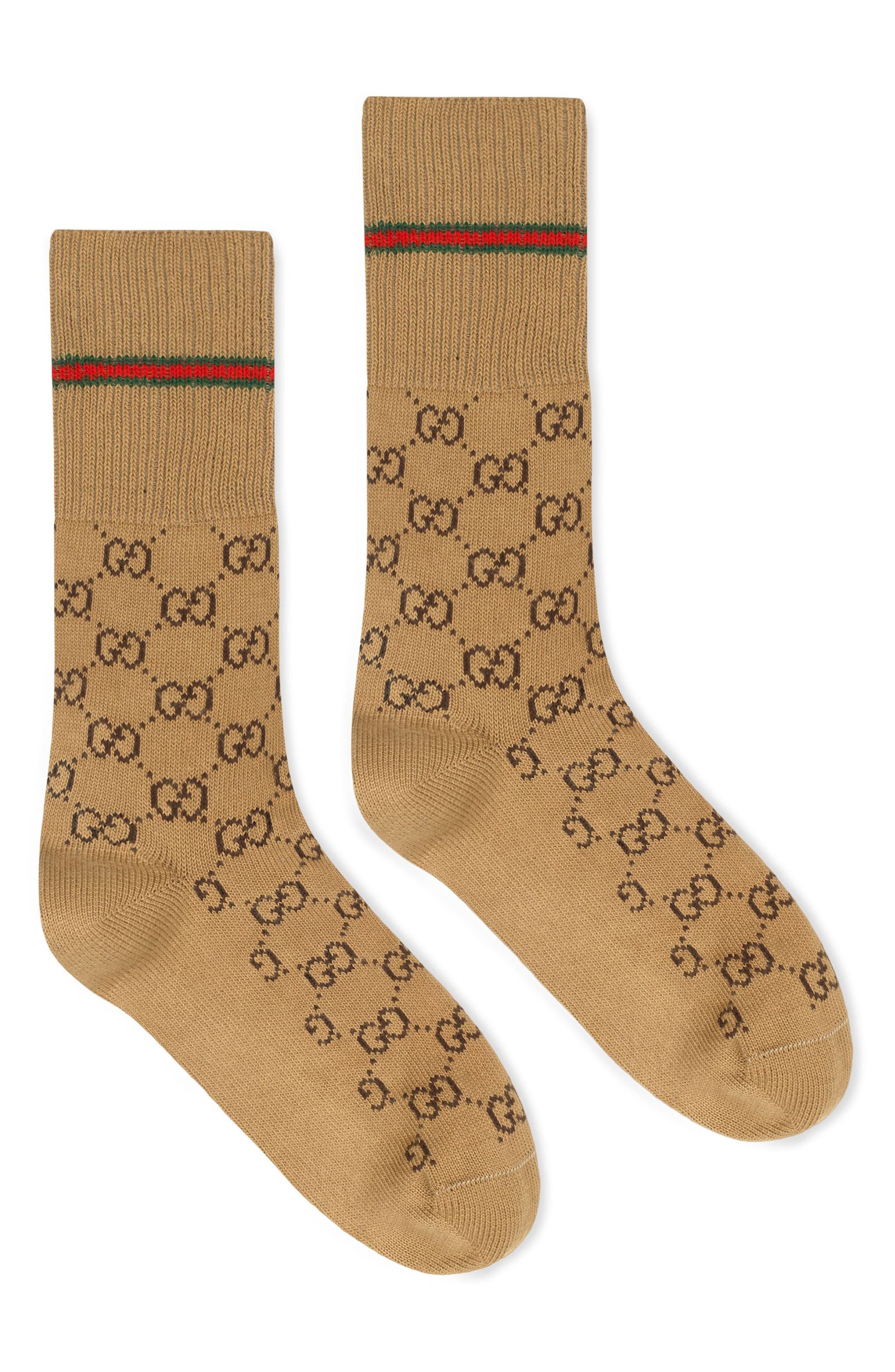 gucci tan socks
