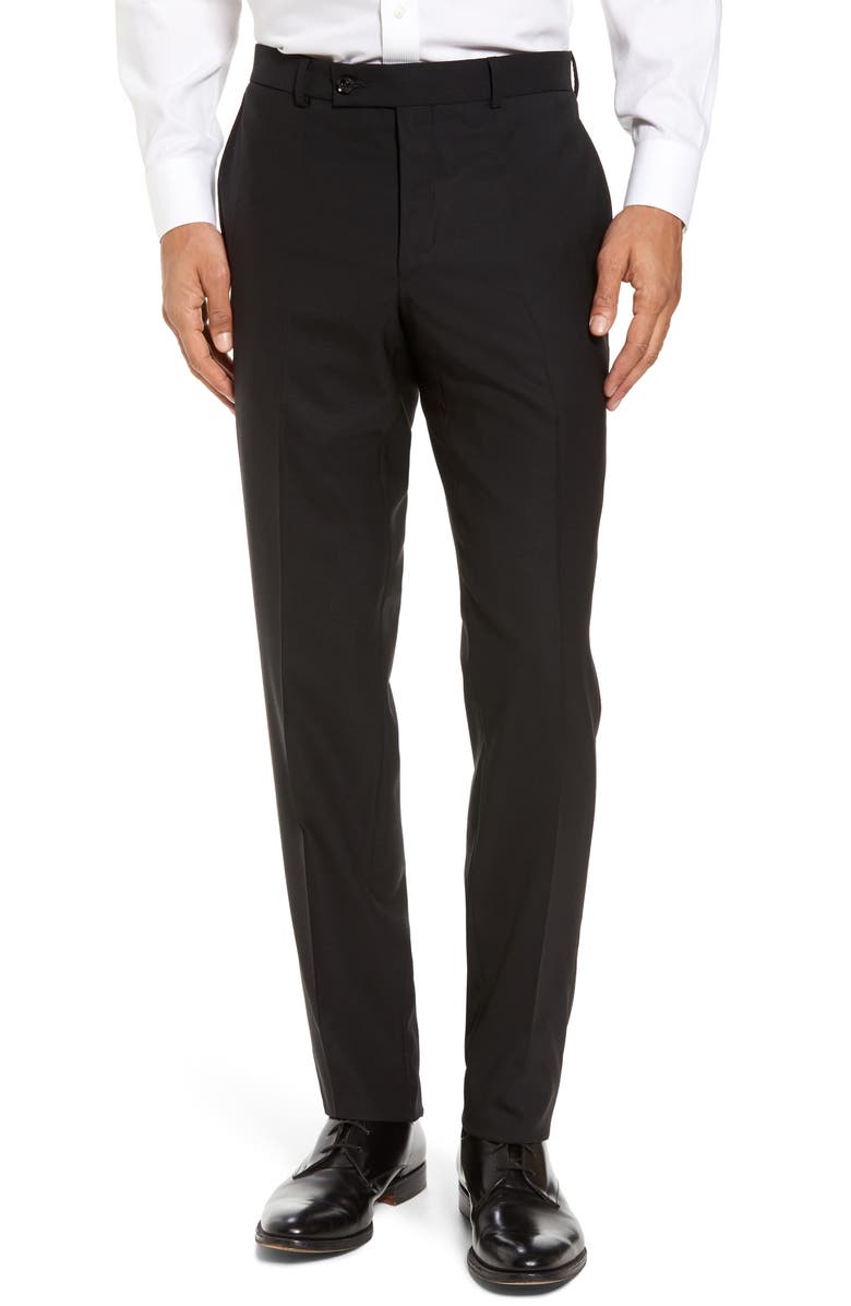 Ted Baker London Jefferson Trim Fit Flat Front Wool Dress Pants | Nordstrom