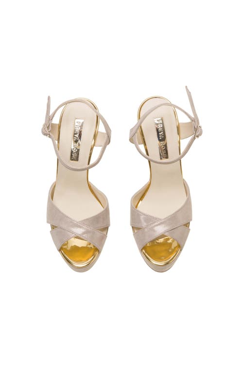 Freya Rose Women's Neutrals / Gold Rose In Bloom Gold In Taupe