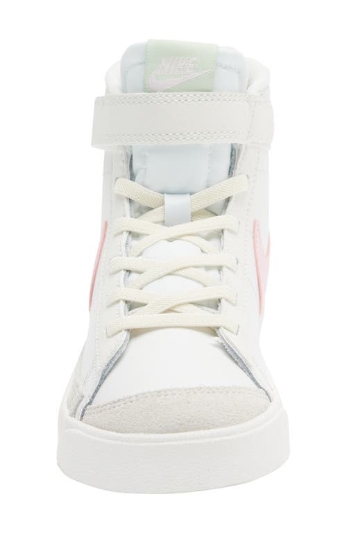 Shop Nike Kids' Blazer Mid '77 High Top Sneaker In White/pink/coconut Milk