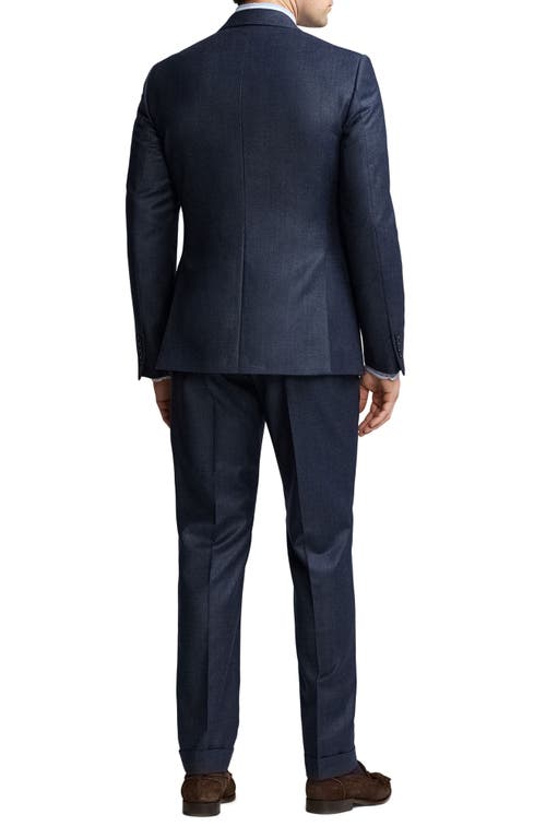 Shop Ralph Lauren Purple Label Kent Nail Head Wool Suit In Bright Navy