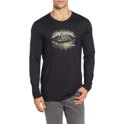 Smartwool Merino Sport 150 Mtn Aurora Long Sleeve Graphic T-Shirt, Black
