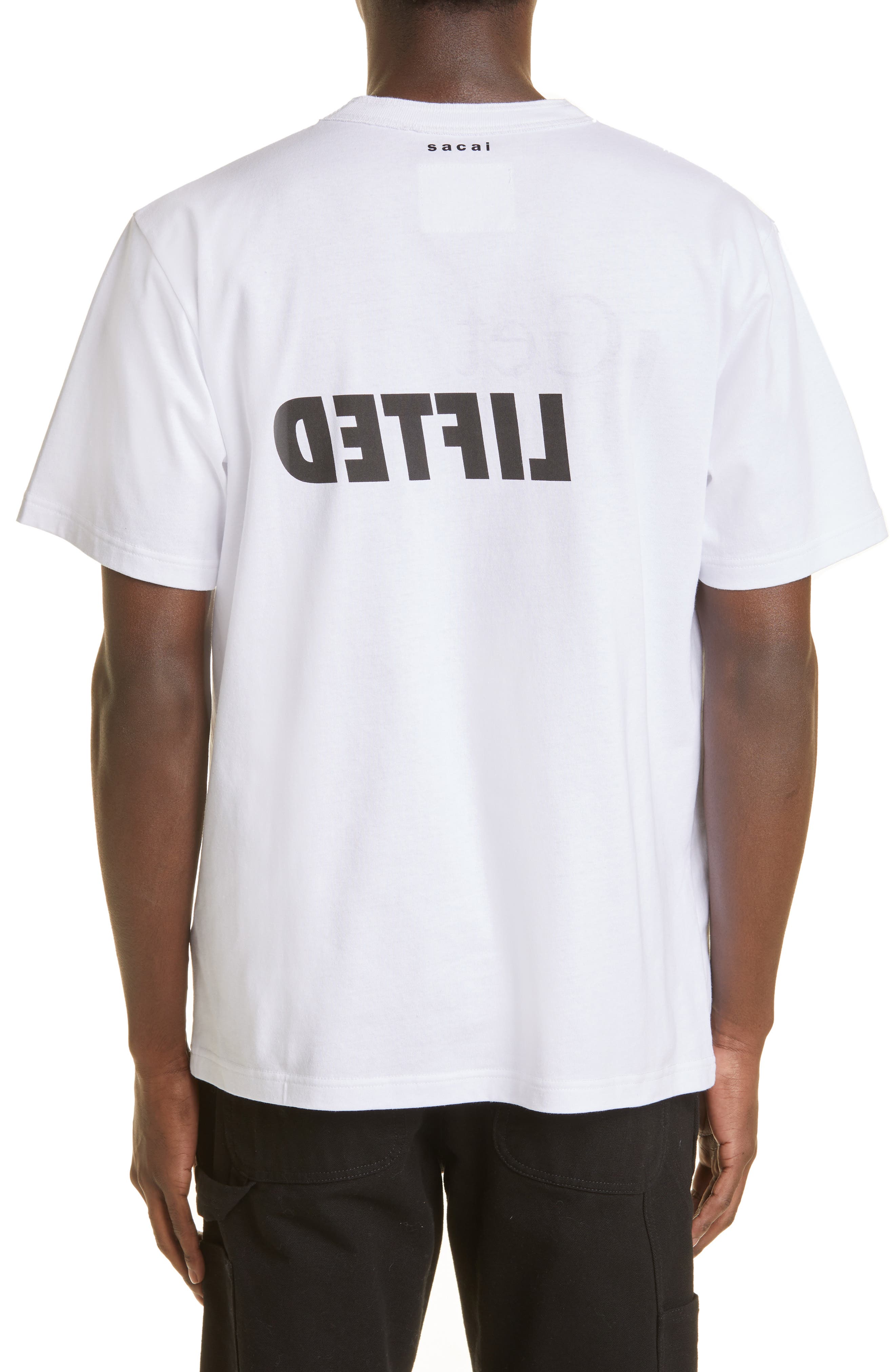 ブラック系,XL(LL)最適な材料sacai x I Get LIFTED T-shirt BLACK XL Tシャツ/カットソー(半袖/袖なし)  メンズブラック系XL(LL)￥12,582-azureo.net