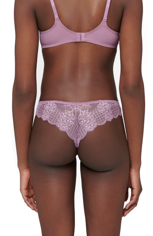 Shop Simone Perele Reve Underwire 3d Plunge Bra In Glamorous Mauve