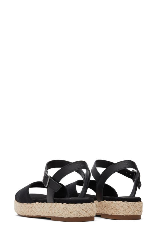 Shop Toms Abby Flatform Espadrille Sandal In Black
