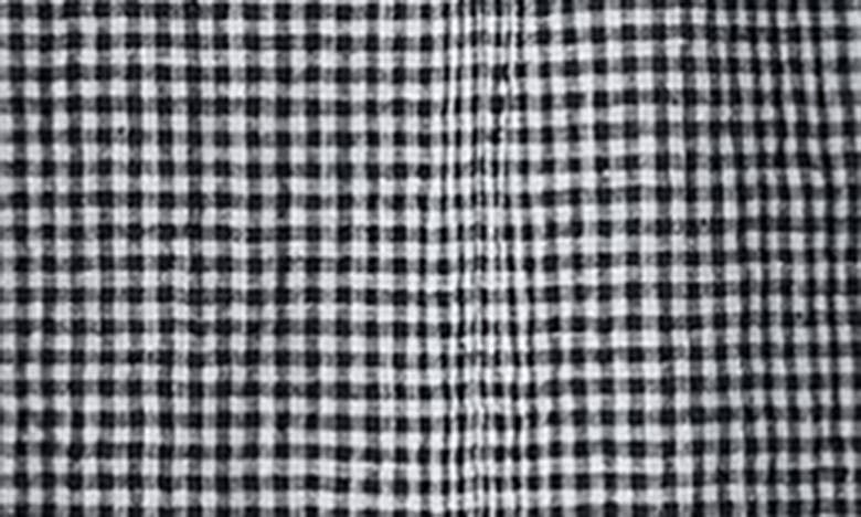 Shop Eileen Fisher Gathered Organic Linen Maxi Skirt In Black/ White