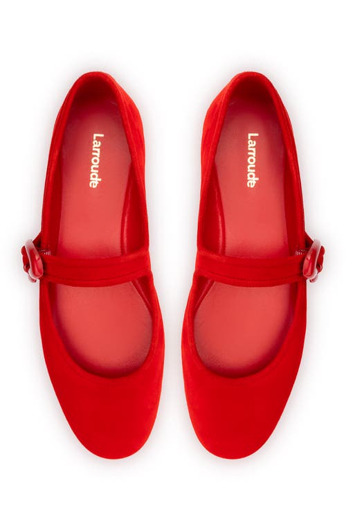 Shop Larroude Larroudé Verona Ballet Flat In Scarlet