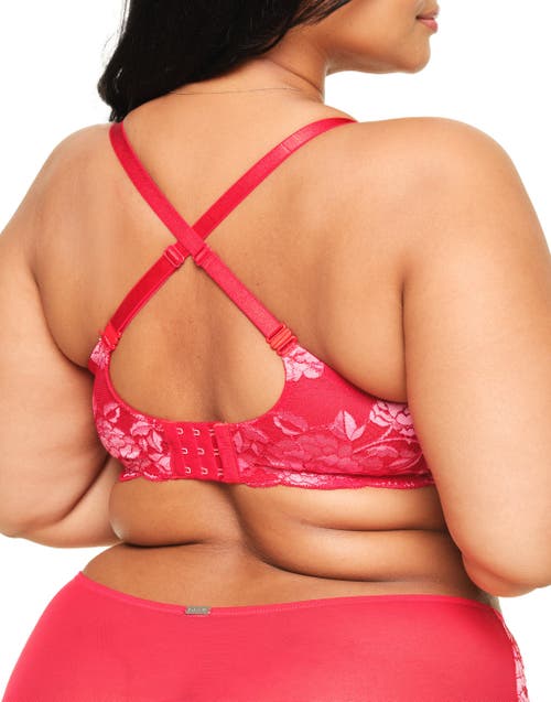 Shop Adore Me Missy Unlined Demi Bra In Dark Red