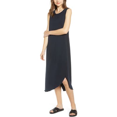 Frank & Eileen Relaxed Asymmetrical Hem Tank Dress, Blue