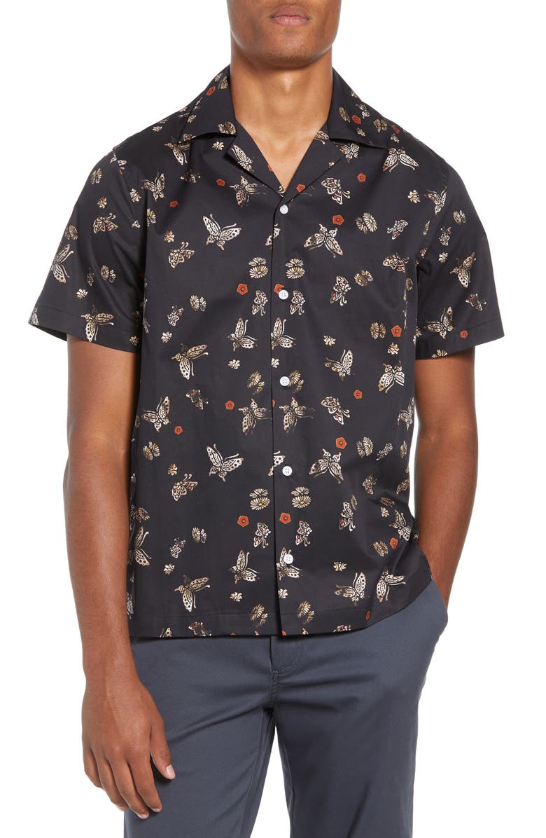 Saturdays NYC Canty Lacquer Butterfly Camp Shirt | Nordstrom