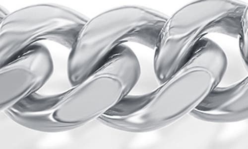 Blackjack Stainless Steel Cuban Chain Bracelet In Silver