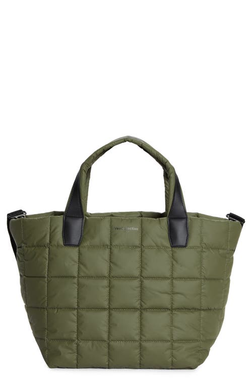Medium Porter Water Repellent Quilted Tote in Moss