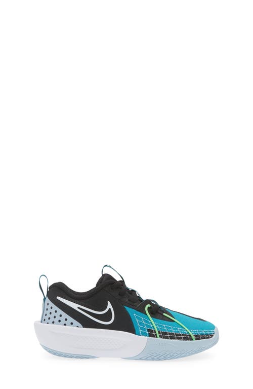 Shop Nike Kids' G.t. Cut 3 Basketball Shoe In Black/white/aquamarine