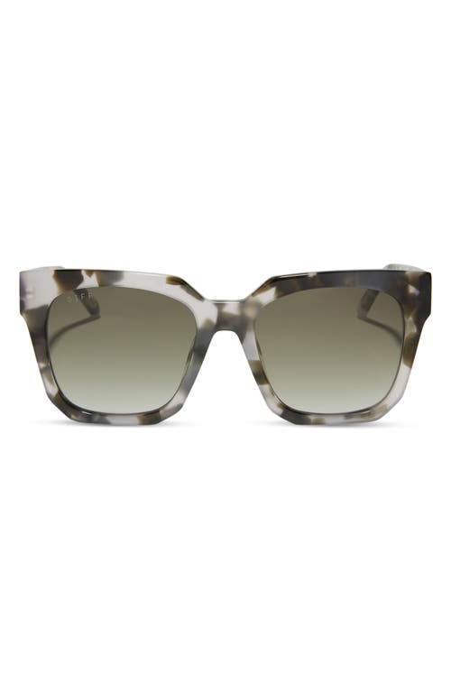 Diff Ariana Ii 54mm Gradient Square Sunglasses In Kombu/olive Gradient