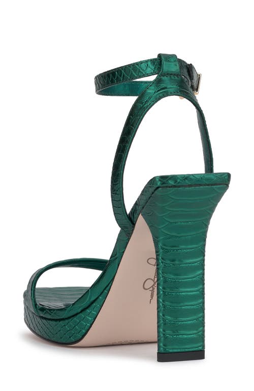 Shop Jessica Simpson Adonia Ankle Strap Platform Sandal In Gem Green