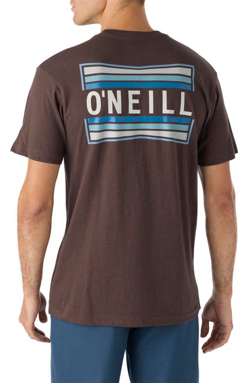 Shop O'neill Working Stiff Graphic T-shirt In Seal Brown