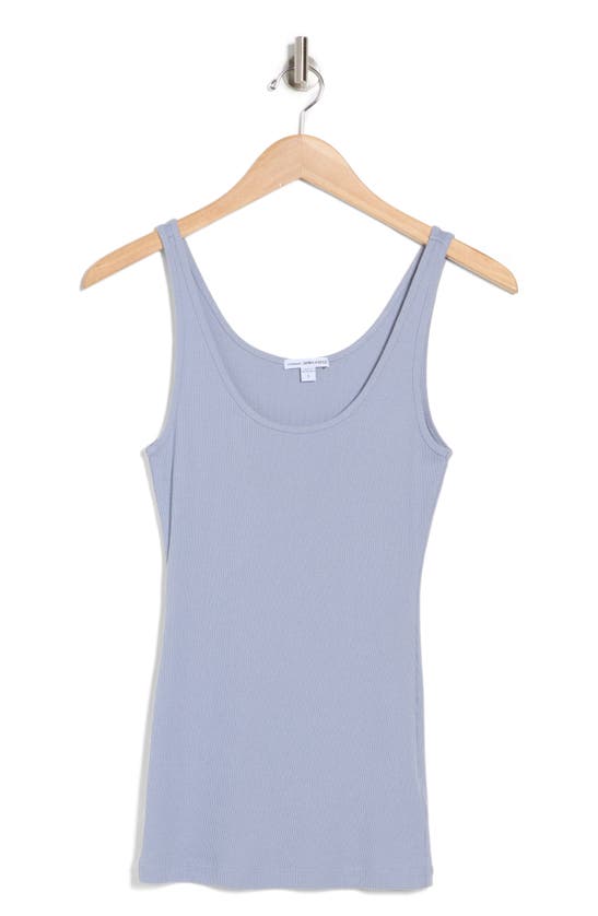 Shop James Perse Ribbed Knit Tank In Aura