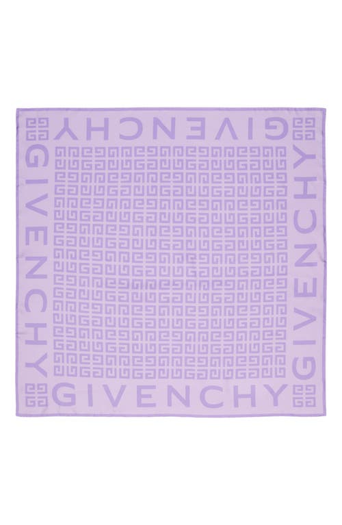 Givenchy 4G Monogram Silk Square Scarf in Lavender/Purple