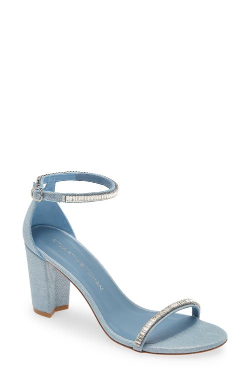 Stuart Weitzman Nearlynude Stefanie Sandal Silver/Clear at Nordstrom,