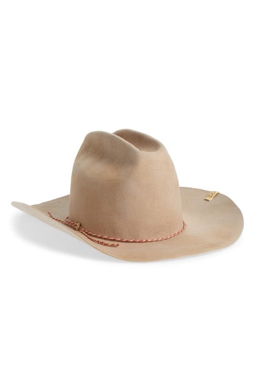 Vin Felted Rabbit Hair Cowboy Hat in Beige