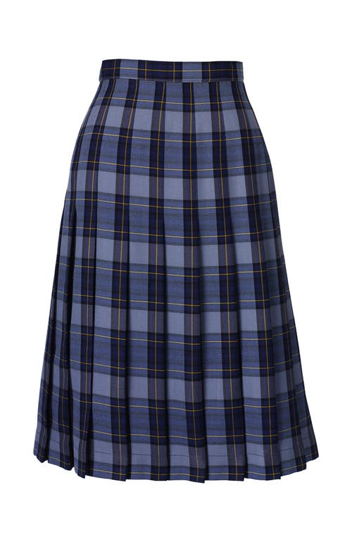 Lands' End School Uniform  Plaid Pleated Skirt Below The Knee In Classic Navy Plaid