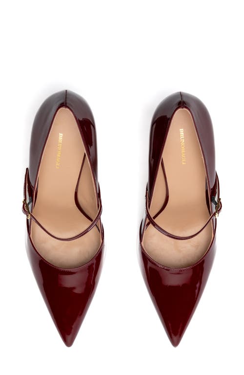 Shop Bruno Magli Prima Pointed Toe Mary Jane Pump In Bordeaux Patent