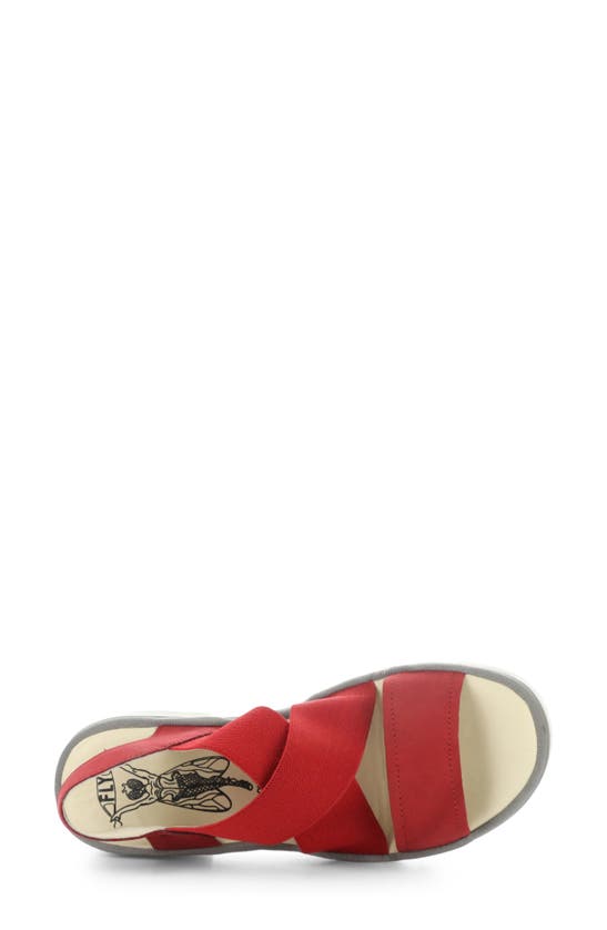 Shop Fly London Taji Platform Slingback Sandal In Lipstick Red Cup