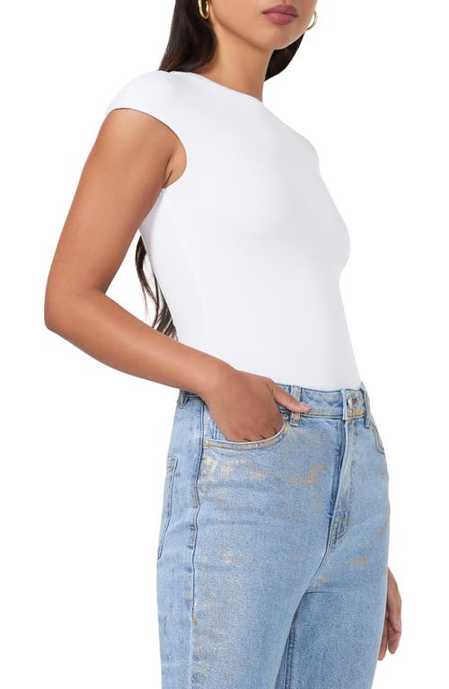 Shop Afrm Nina Cap Sleeve T-shirt In Bright White