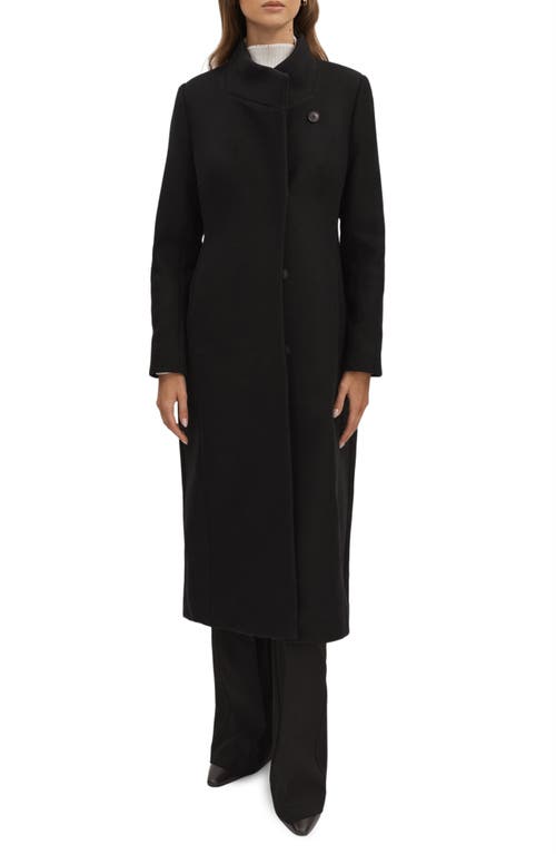 Reiss Mischa Wool Blend Coat In Black