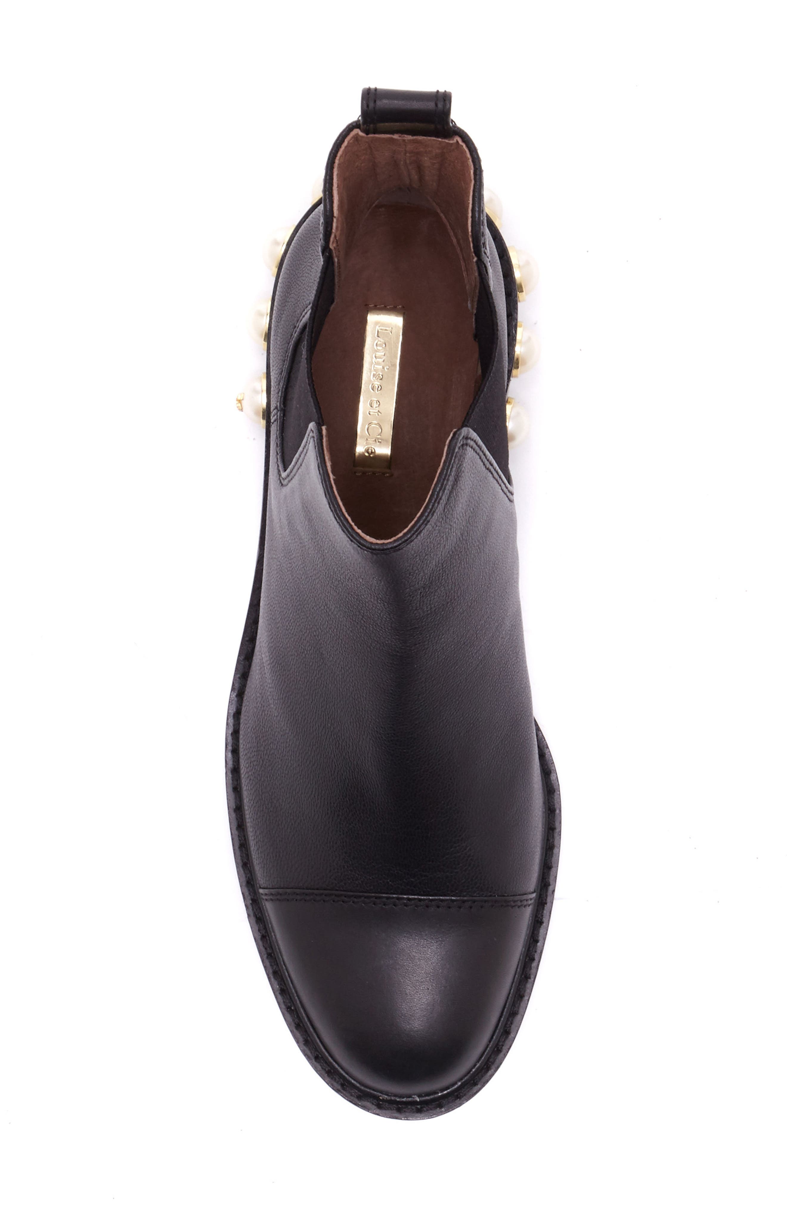 louise et cie faux pearl leather military boots