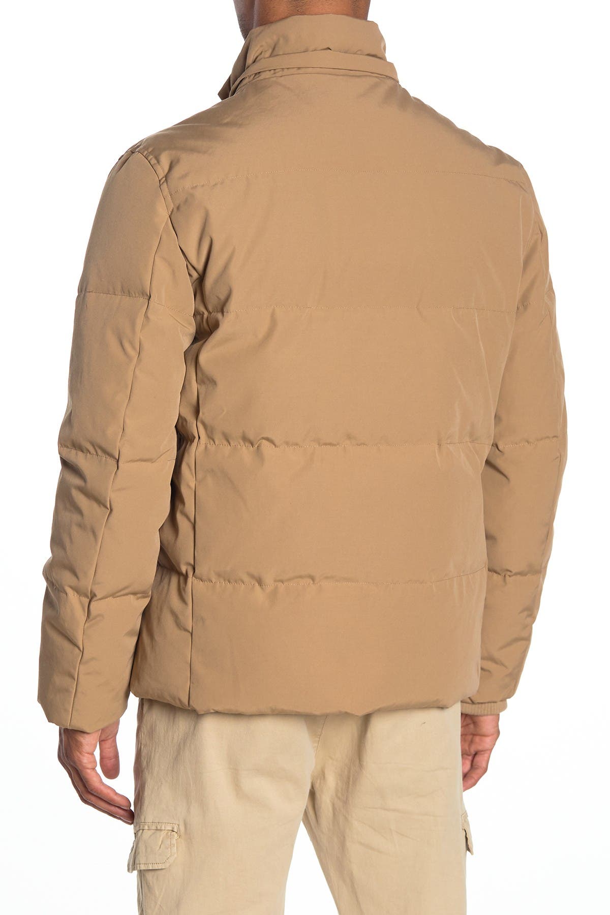 cole haan hooded zip puffer down jacket