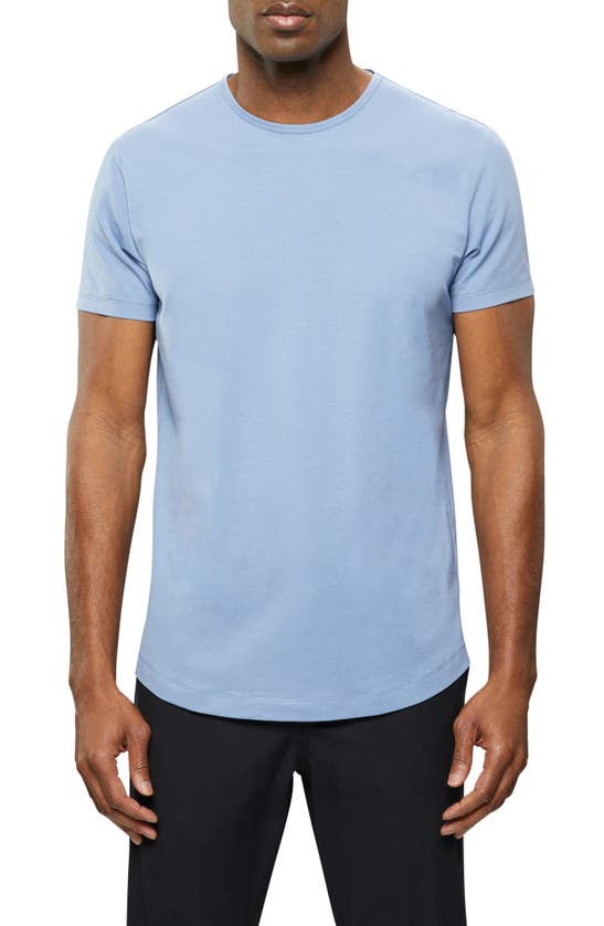 Cuts Trim Fit Crewneck Cotton Blend T-shirt In Infinity Blue