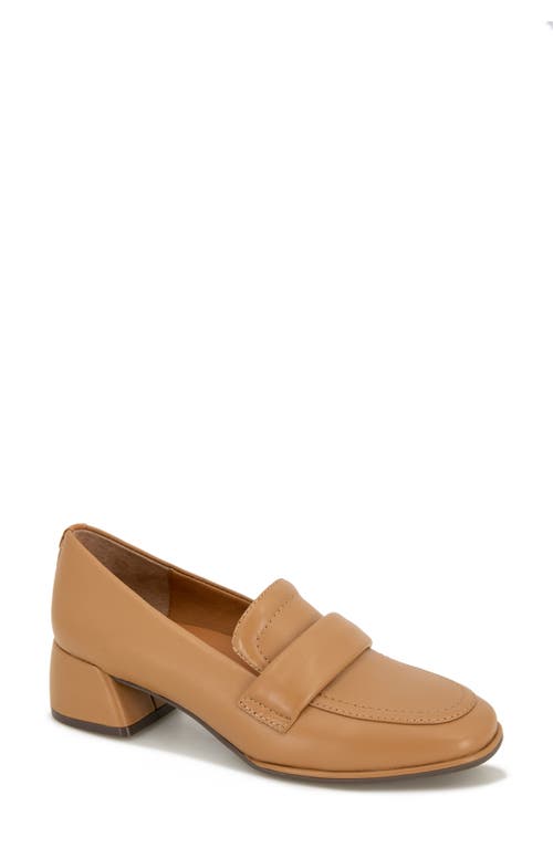 Easton Loafer Pump in Camel Leather