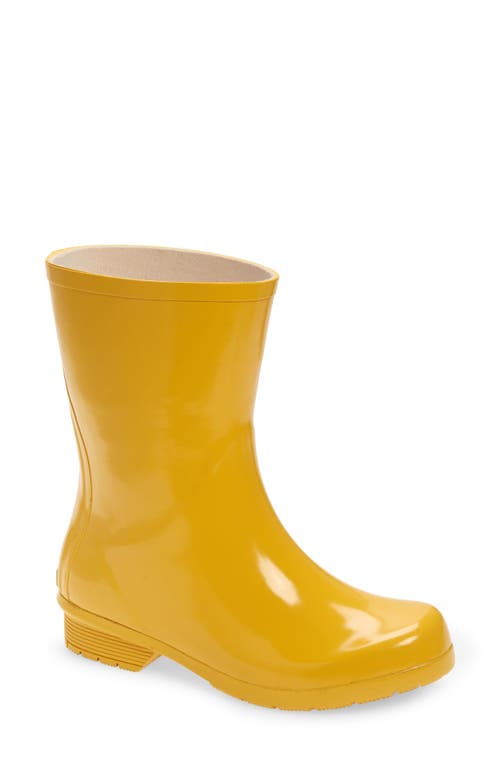 Chooka Polished Mid Rain Boot in Yellow