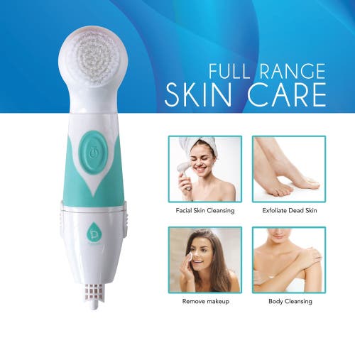 Shop Pursonic Advanced Facial & Body Cleansing Brush With Extended Handle In Aqua