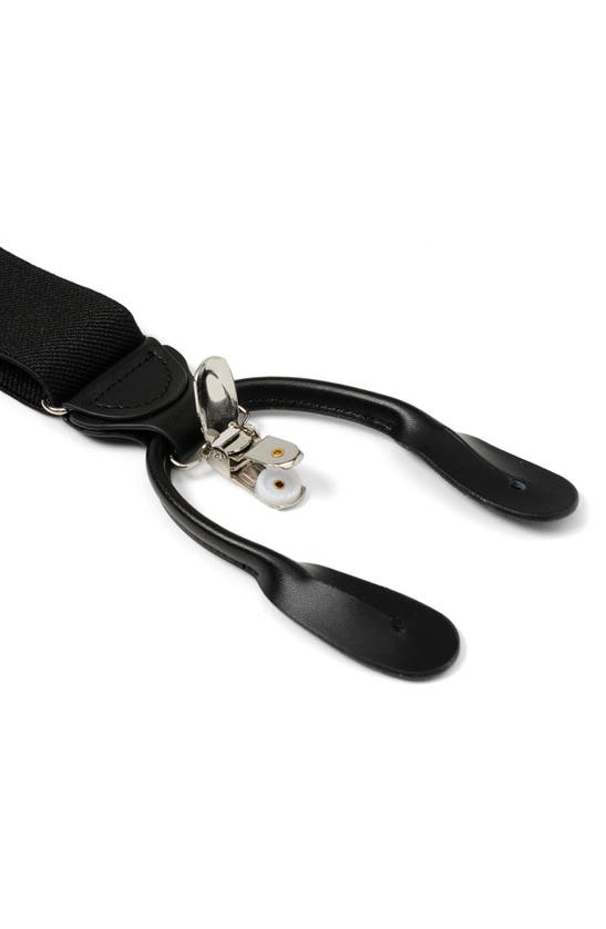 Cufflinks, Inc . Black Clip/button Suspenders In Black