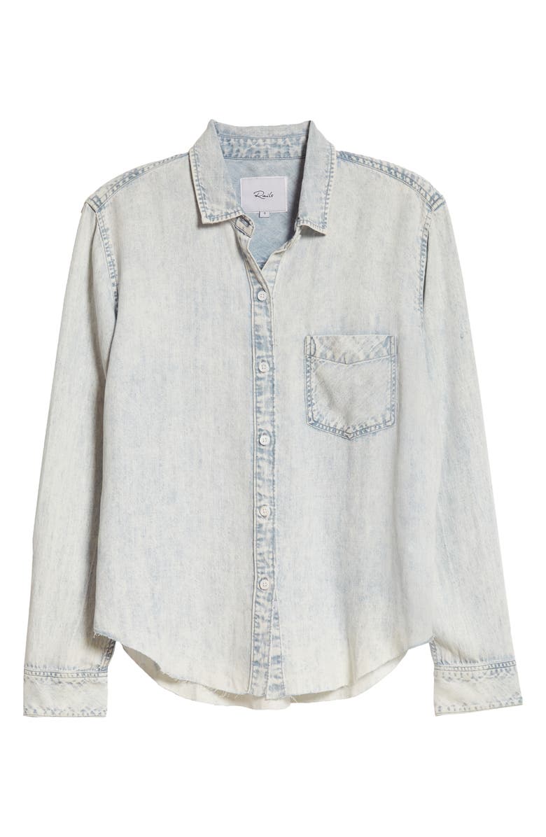 Rails Ingrid Raw Hem Chambray Shirt | Nordstrom