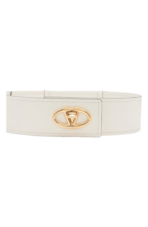 Shop Valentino Garavani The Bold Vlogo Belt In Ivory