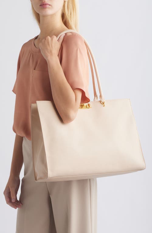 Shop Rebecca Minkoff Amour Leather Tote In Latte