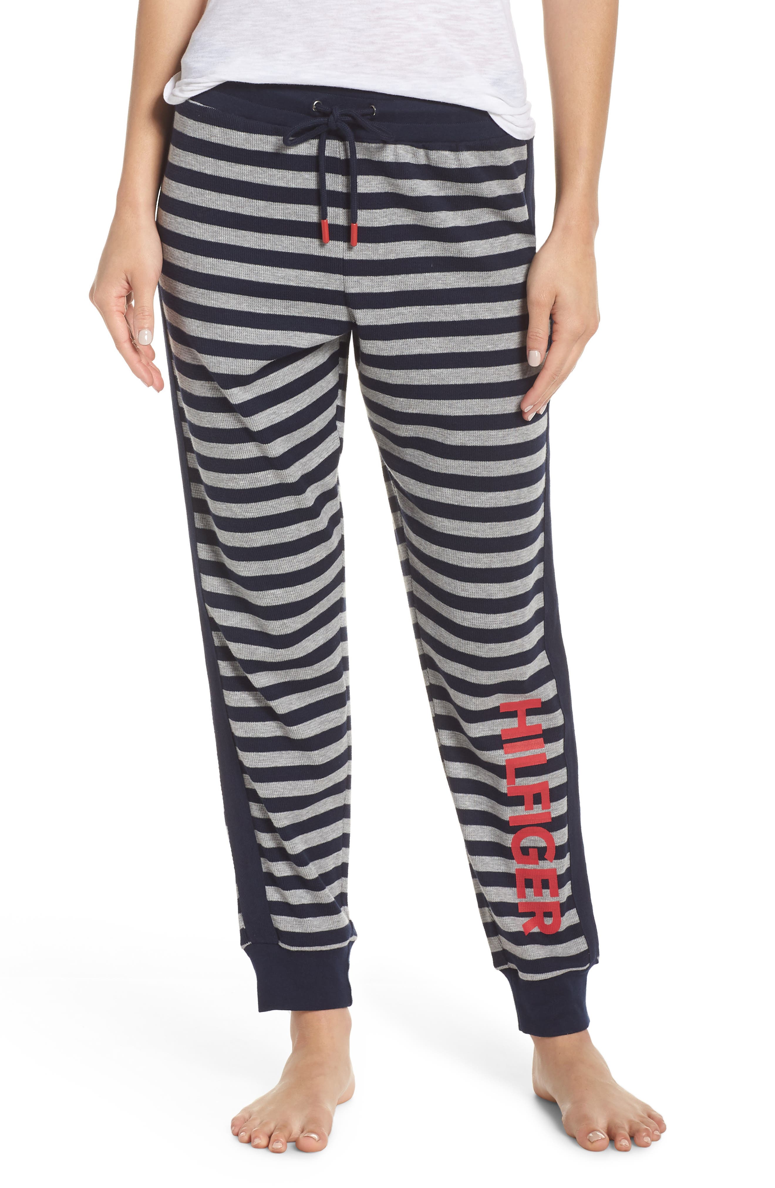 tommy hilfiger striped joggers