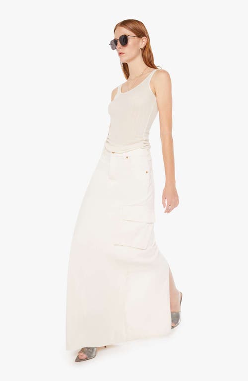 MOTHER MOTHER THE FUN DIP DENIM CARGO MAXI SKIRT 
