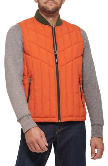 Levi's® Water Resistant Quilted Vest In Orange