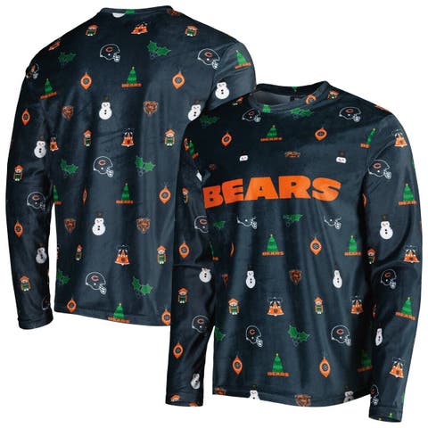 FOCO Chicago Bears NFL Ugly Pattern Family Holiday Pajamas