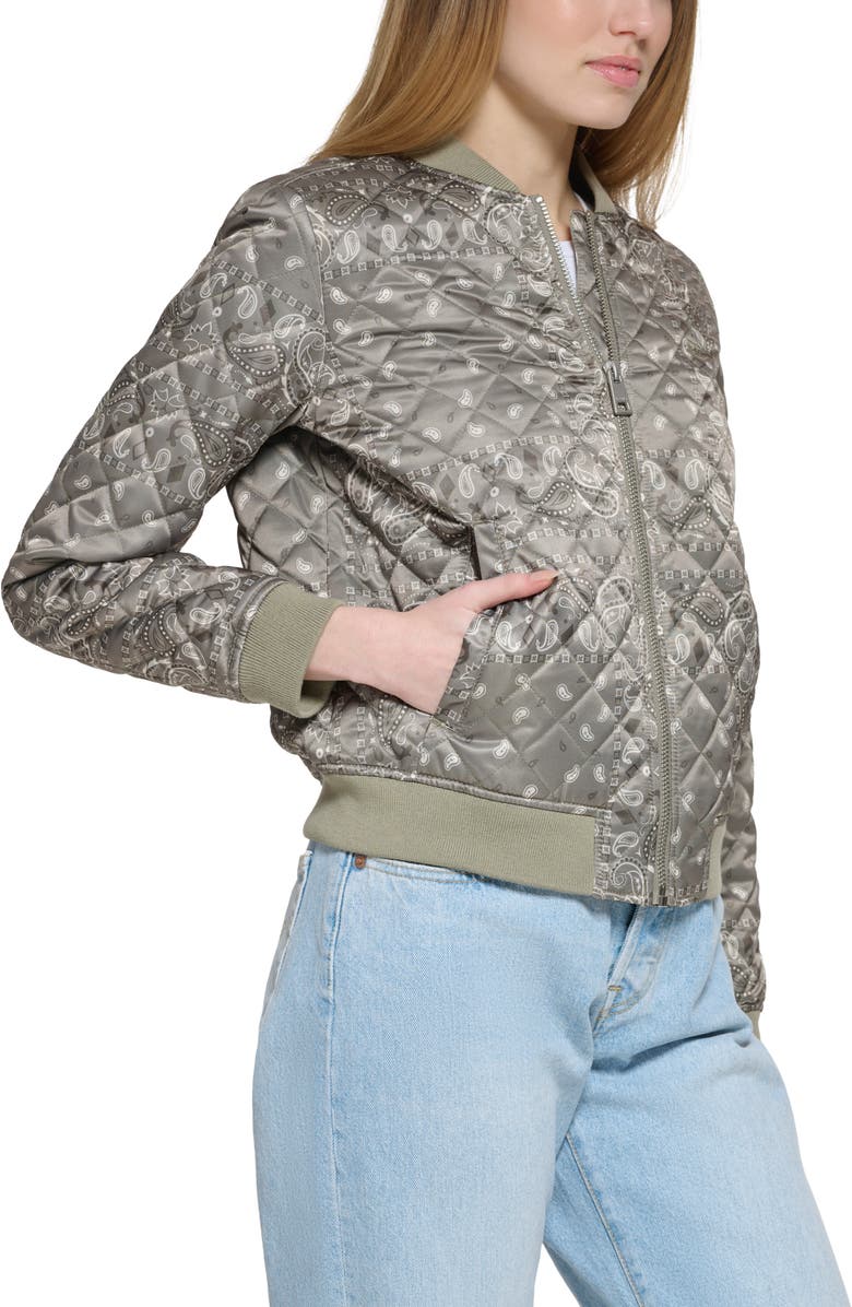 Levi's Gentlemen's Quilted Bomber Jacket in Clay