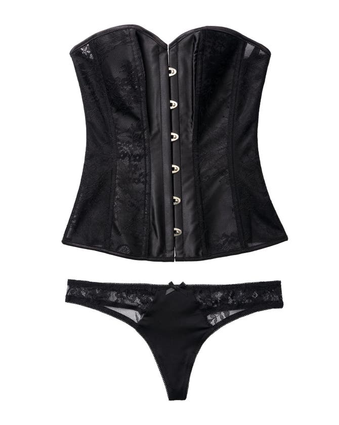 Shop Adore Me Ashoka Boned Corset In Black