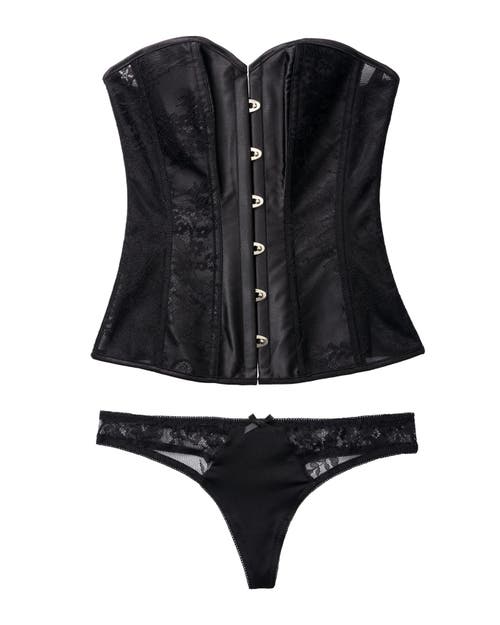 Adore Me Ashoka Boned Corset In Black