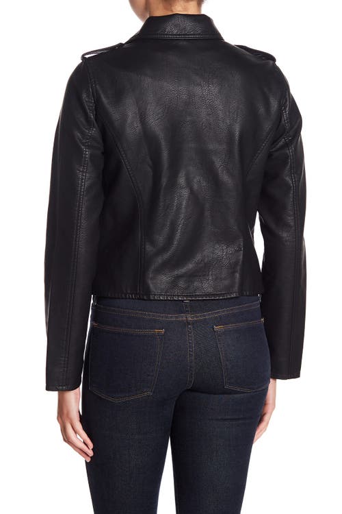 Shop Levi's Faux Leather Moto Jacket In Black