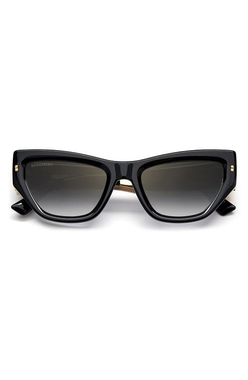 Shop Dsquared2 54mm Cat Eye Sunglasses In Black/gold/grey